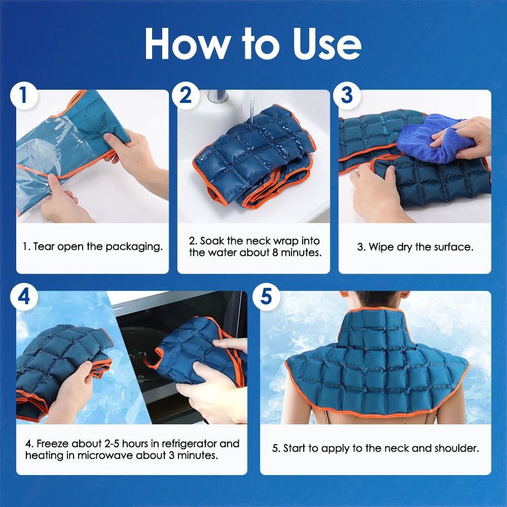 Self-absorbing Water Shoulder Shawl Pad Ice Packs Physiotherapy Hot & Ice Compress Shoulder and Neck Wrap