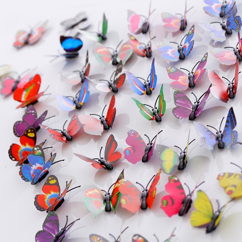 Self Adhesive 3D Butterfly Decoration (12 pcs)