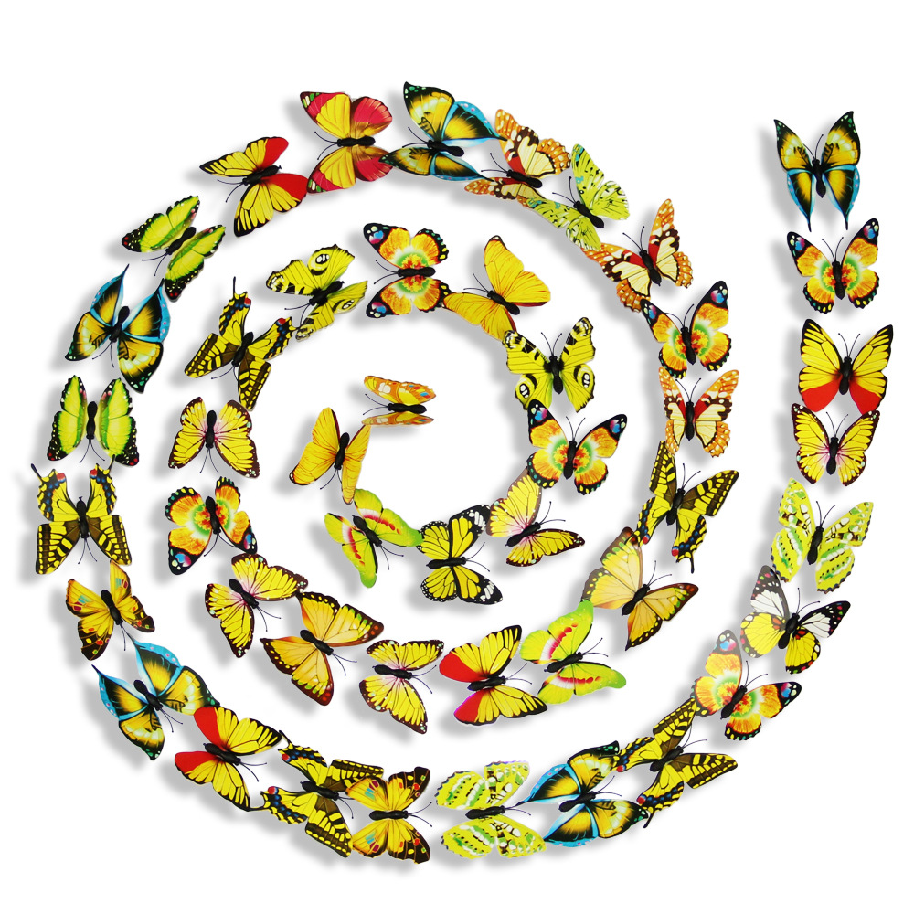Self Adhesive 3D Butterfly Decoration (12 pcs)
