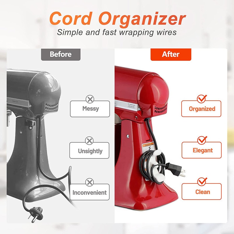 Self Adhesive Appliance Cord Holder Wire Organizer (6 pcs) Self Adhesive Appliance Cord Holder Wire Organizer (6 pcs)