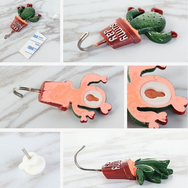 Self Adhesive Cactus Wall Hook