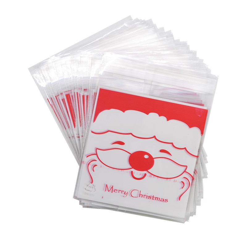 Self Adhesive Christmas Cookie Bags (50Pcs)