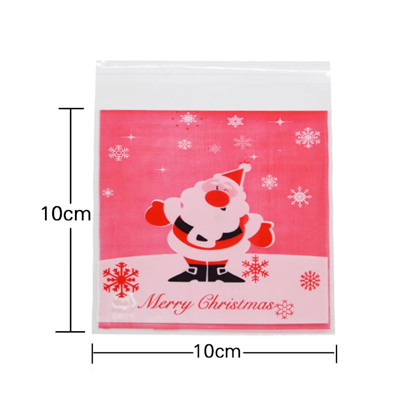 Self Adhesive Christmas Cookie Bags (50Pcs)
