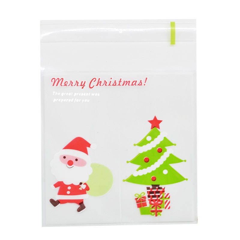 Self Adhesive Christmas Cookie Bags (50Pcs)