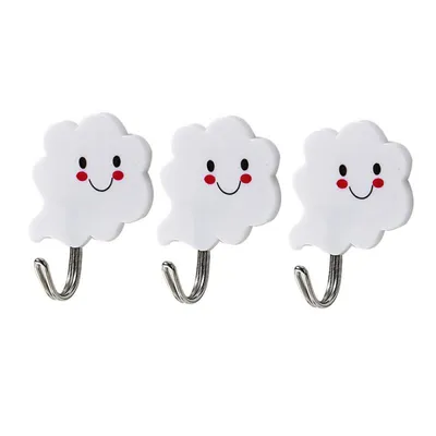 Self Adhesive Cloud Wall Hooks (3pcs) Self Adhesive Cloud Wall Hooks (3pcs)