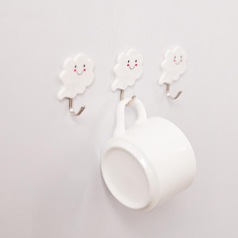 Self Adhesive Cloud Wall Hooks (3pcs) Self Adhesive Cloud Wall Hooks (3pcs)