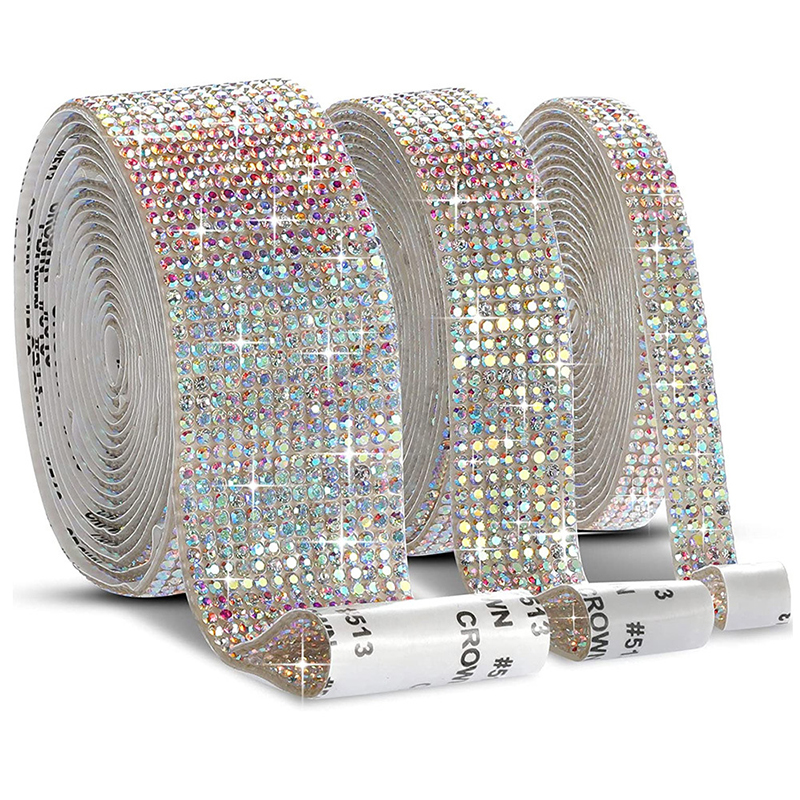 Self Adhesive Crystal Rhinestone Sticker Diamond Ribbon DIY Sticker Rhinestones Arts Crafts Car Phone Decoration Self Adhesive Crystal Rhinestone Sticker Diamond Ribbon DIY Sticker Rhinestones Arts Crafts Car Phone Decoration