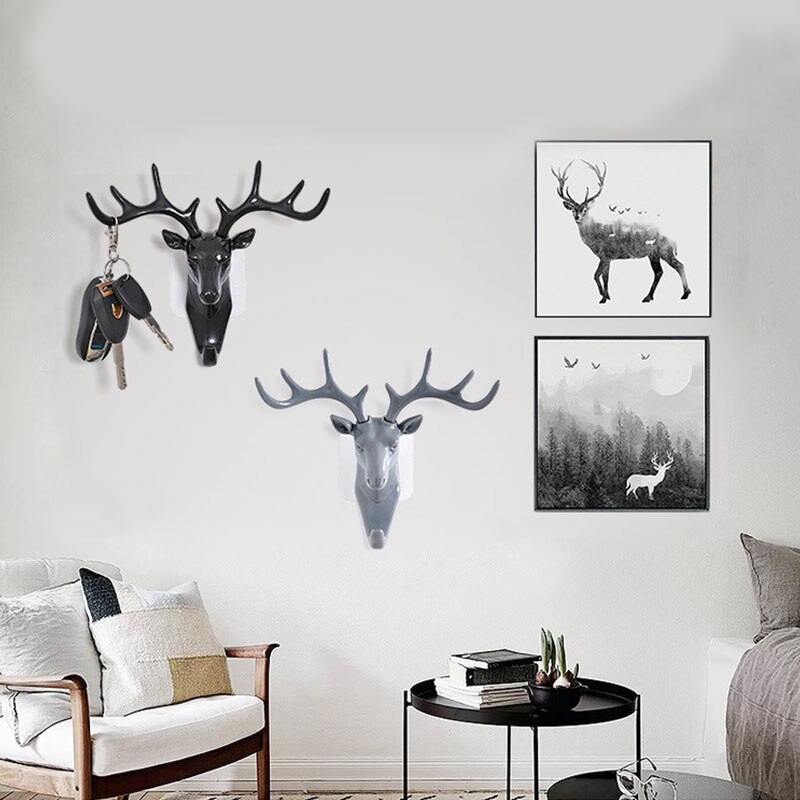 Self Adhesive Deer Coat Hooks (3 pcs) Self Adhesive Deer Coat Hooks (3 pcs)