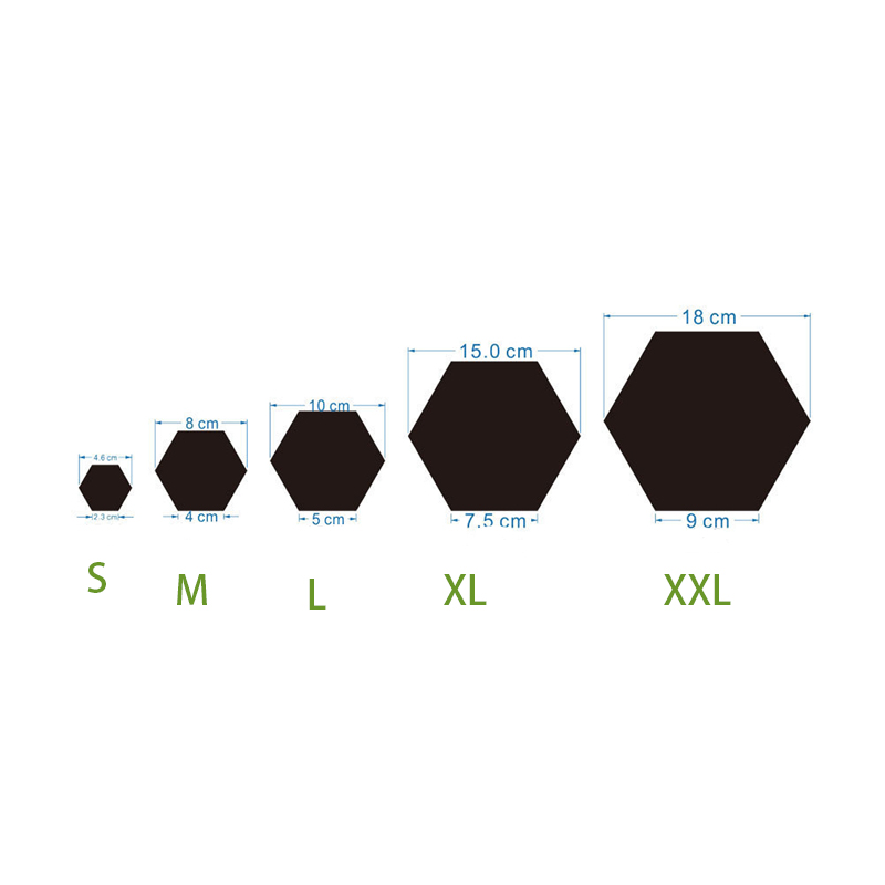 Self Adhesive Hexagon Wall Mirror (12 pcs) Self Adhesive Hexagon Wall Mirror (12 pcs)
