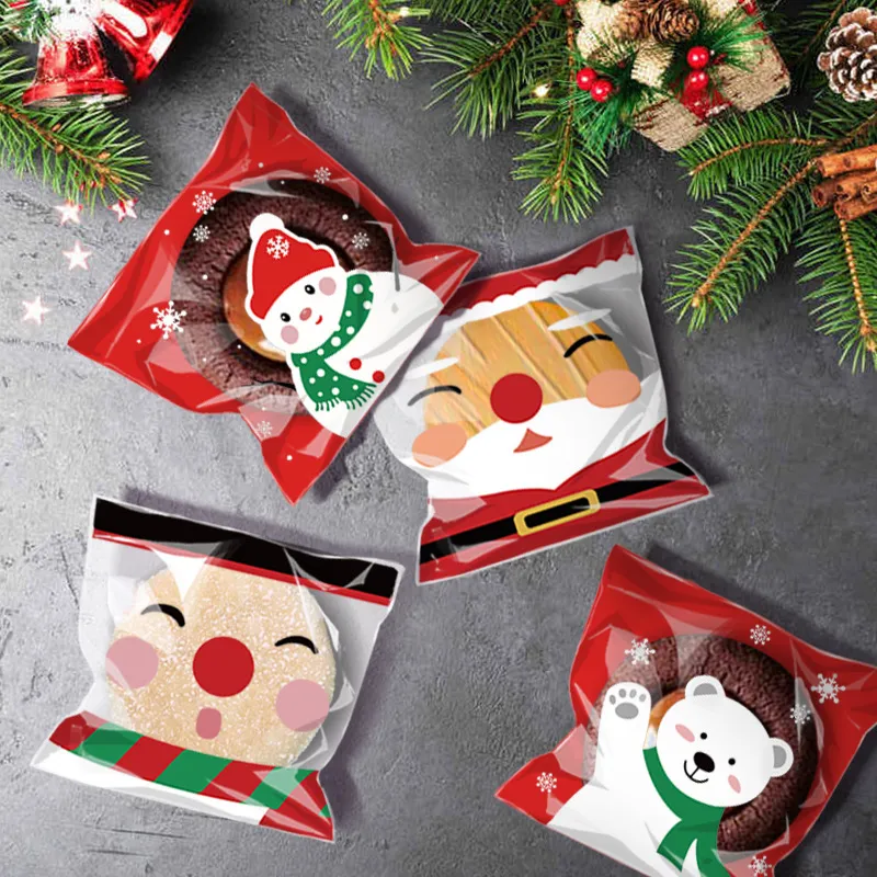 Self Adhesive Holiday Cookie Bags (100 pcs)