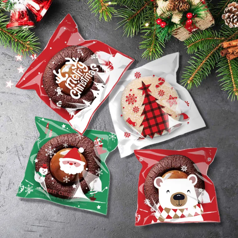 Self Adhesive Holiday Cookie Bags (100 pcs)