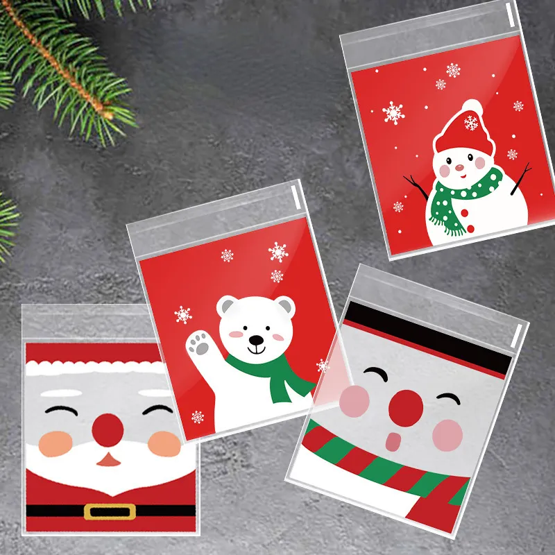 Self Adhesive Holiday Cookie Bags (100 pcs)