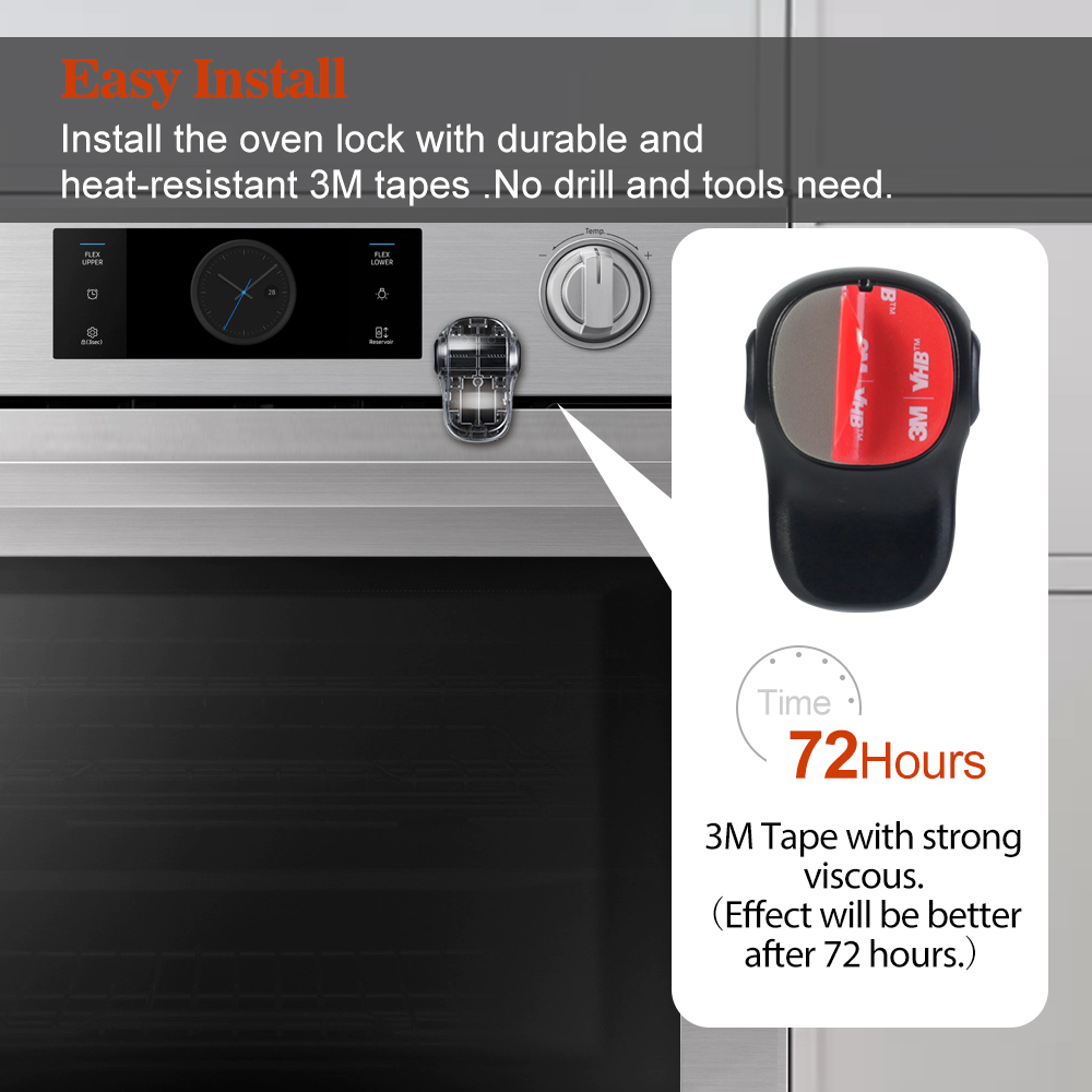 Self Adhesive Oven Door Lock for Child Safety Self Adhesive Oven Door Lock for Child Safety