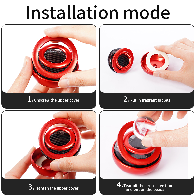 Self Adhesive Rotating Solar Car Freshener Self Adhesive Rotating Solar Car Freshener