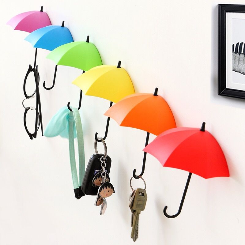 Self Adhesive Umbrella Key Holder Hook (3 pcs)