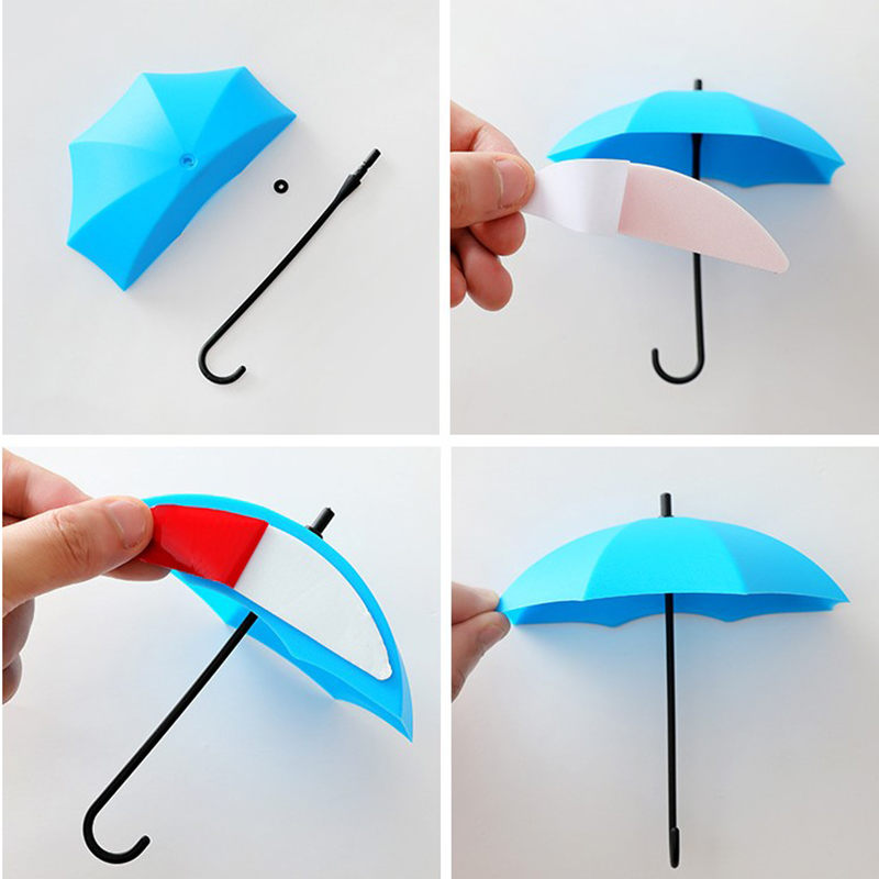 Self Adhesive Umbrella Wall Hook Hanger (3 pcs) Self Adhesive Umbrella Wall Hook Hanger (3 pcs)