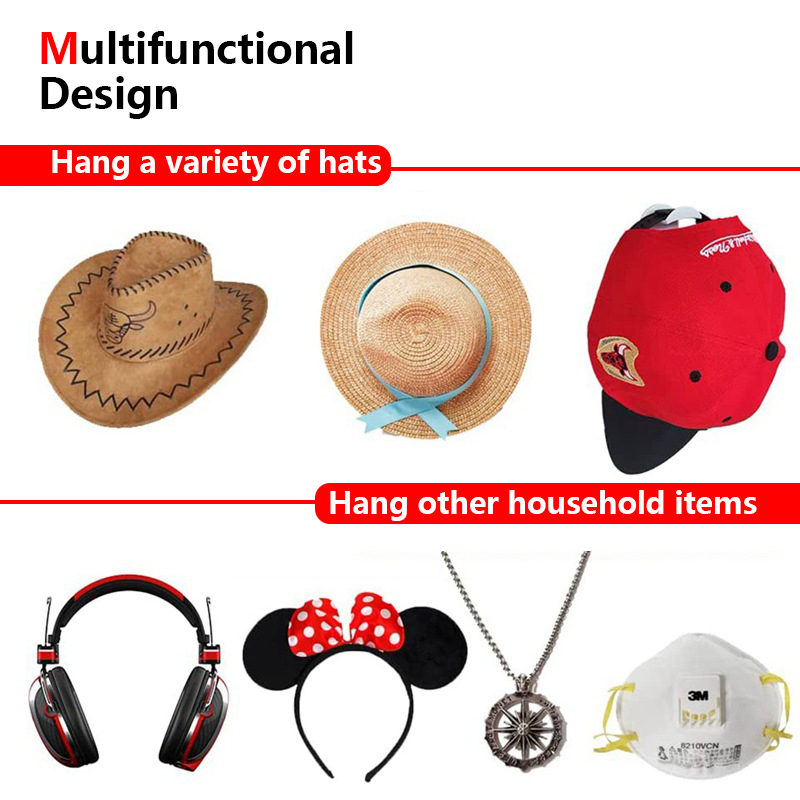 Self Adhesive Wall Mount Baseball Cap Hook