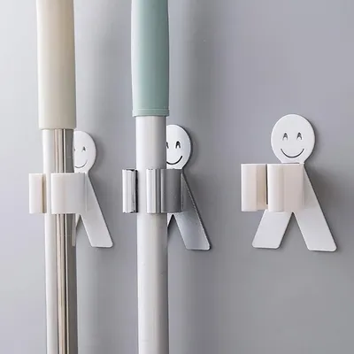 Self Adhesive Wall Mount Mop Holder Self Adhesive Wall Mount Mop Holder