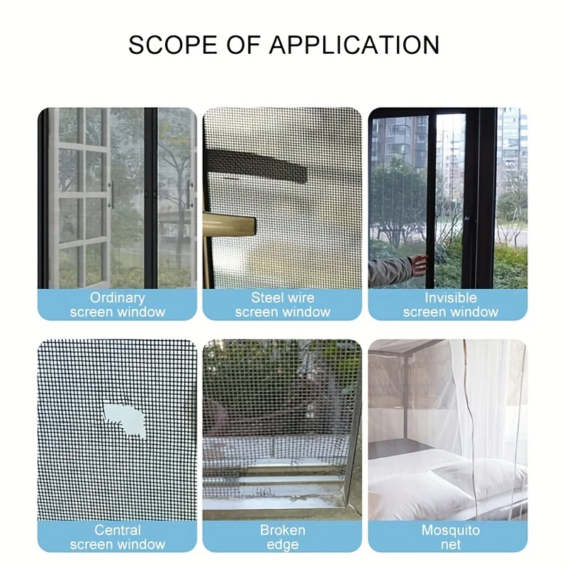 Self-adhesive Window Screen Mosquito Net Repair Tape Window Screen Mesh Sticker Anti-mosquito Window Door Repair Self-adhesive Window Screen Mosquito Net Repair Tape Window Screen Mesh Sticker Anti-mosquito Window Door Repair