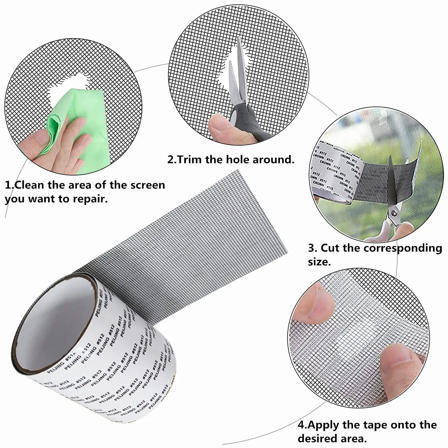 Self-adhesive Window Screen Mosquito Net Repair Tape Window Screen Mesh Sticker Anti-mosquito Window Door Repair Self-adhesive Window Screen Mosquito Net Repair Tape Window Screen Mesh Sticker Anti-mosquito Window Door Repair