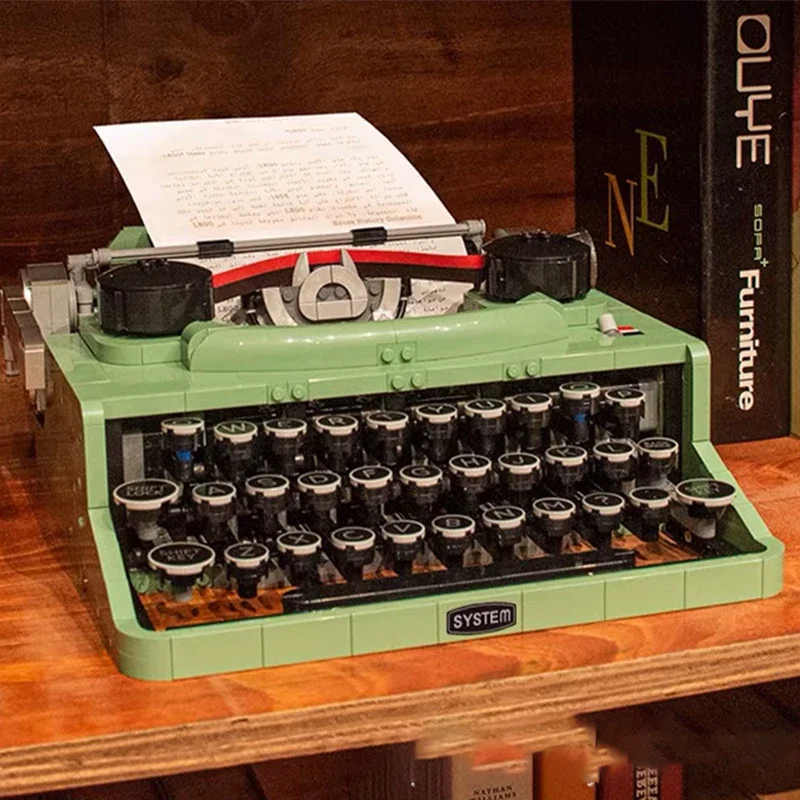 Self-Assembly Typewriter Model with 2179Pieces: A Unique Collectible for Adults, Perfect for Display and Play Self-Assembly Typewriter Model with 2179Pieces: A Unique Collectible for Adults, Perfect for Display and Play