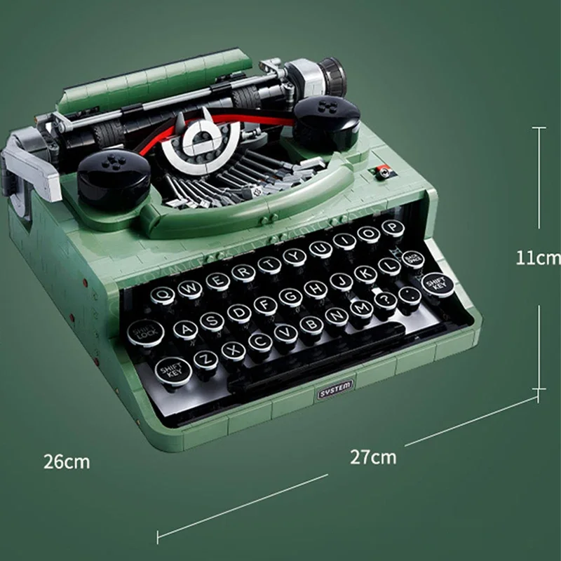 Self-Assembly Typewriter Model with 2179Pieces: A Unique Collectible for Adults, Perfect for Display and Play Self-Assembly Typewriter Model with 2179Pieces: A Unique Collectible for Adults, Perfect for Display and Play