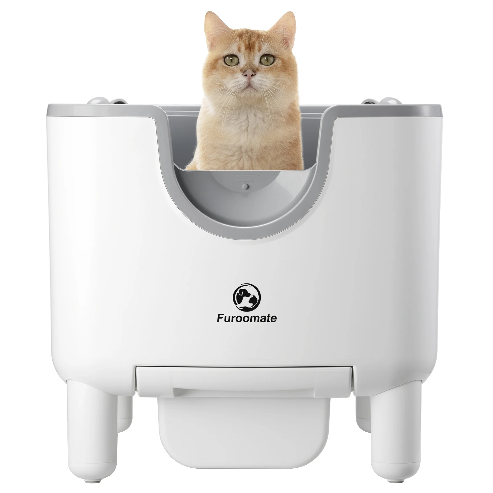 Self-Cleaning Litter Box – Open-Top Automatic Cat Litter Box with Odor Control, Safety Features, and Easy Maintenance