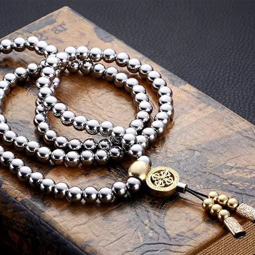 Self Defense Metal Buddha Bead Necklace Whip Self Defense Metal Buddha Bead Necklace Whip