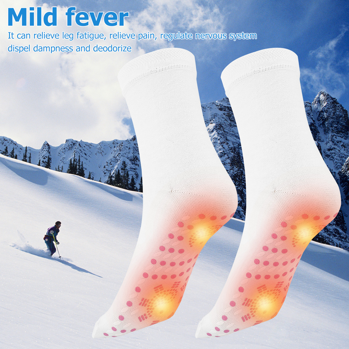 Self Heating Socks Anti Fatigue Winter Outdoor Warm Heat Insulated Socks Thermal Socks for Hiking Camping Cycling Skiing