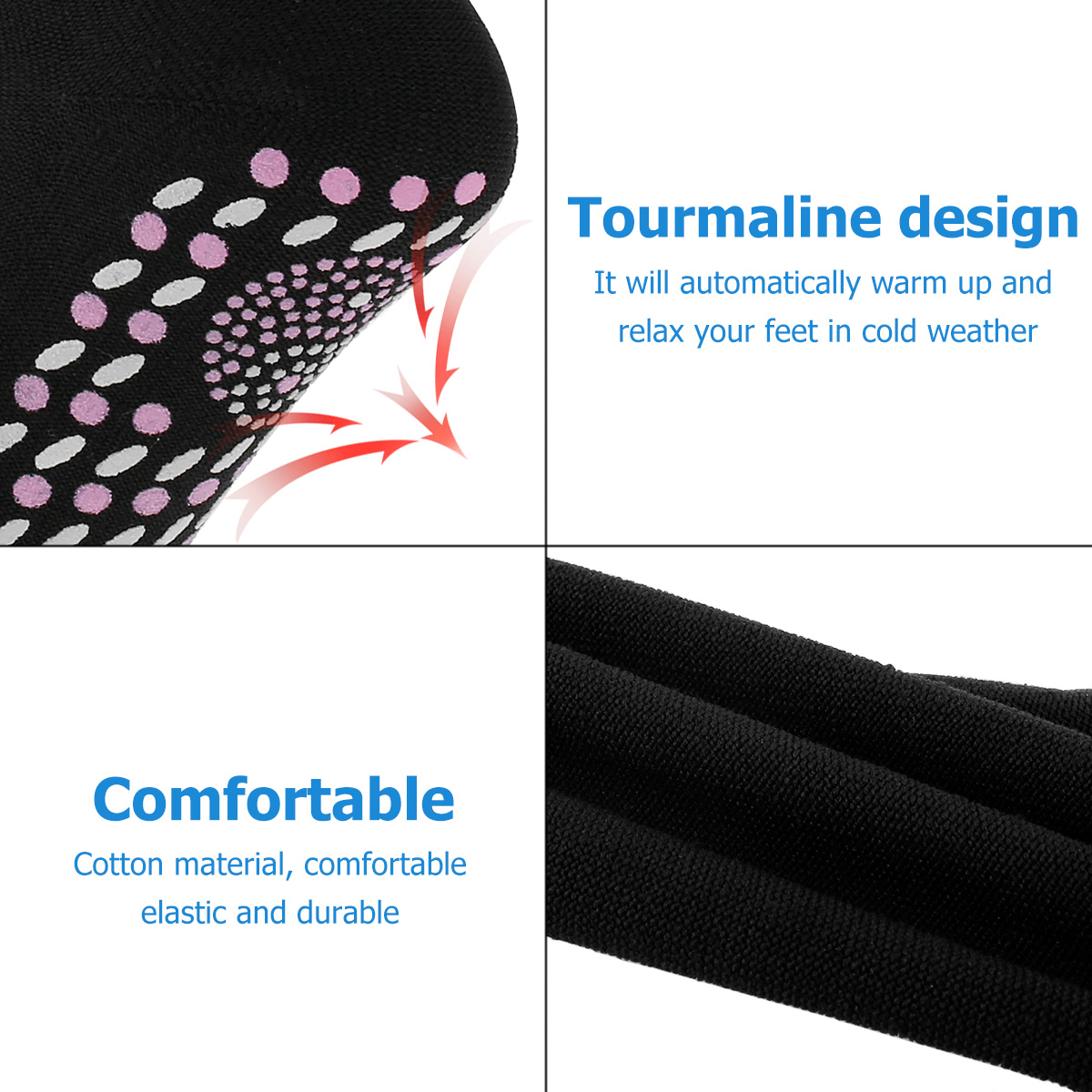 Self Heating Socks Anti Fatigue Winter Outdoor Warm Heat Insulated Socks Thermal Socks for Hiking Camping Cycling Skiing
