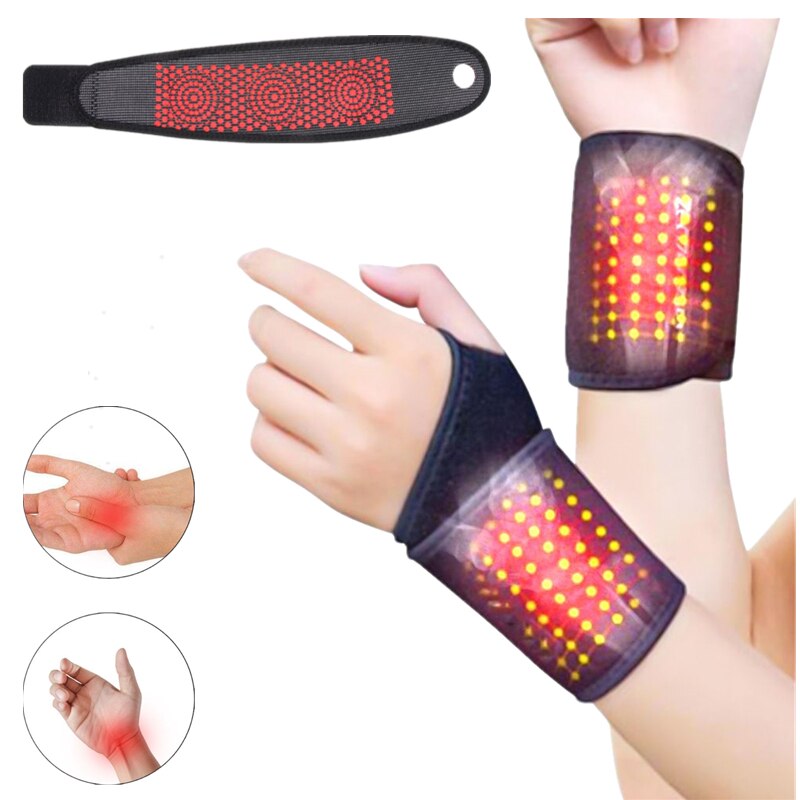 Self Heating Wrist Band Magnetic Therapy Support Brace Wrap Heated Hand Warmer Compression Pain Relief Wristband Self Heating Wrist Band Magnetic Therapy Support Brace Wrap Heated Hand Warmer Compression Pain Relief Wristband
