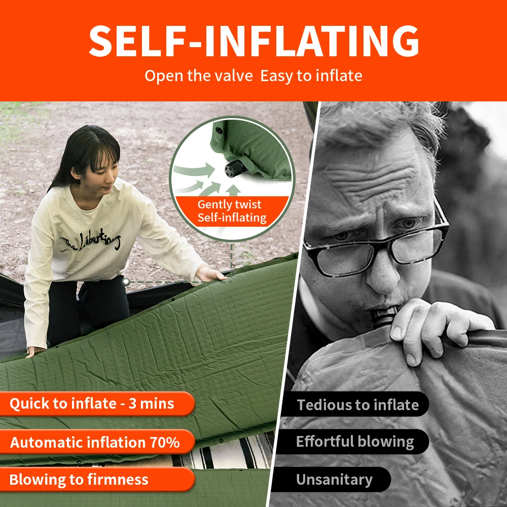 Self-Inflating Mattress Inflatable Mattress 5CM Air Mattress Hiking Camper Tourist Foam Sleeping Mat Camping Mat Tent Self-Inflating Mattress Inflatable Mattress 5CM Air Mattress Hiking Camper Tourist Foam Sleeping Mat Camping Mat Tent