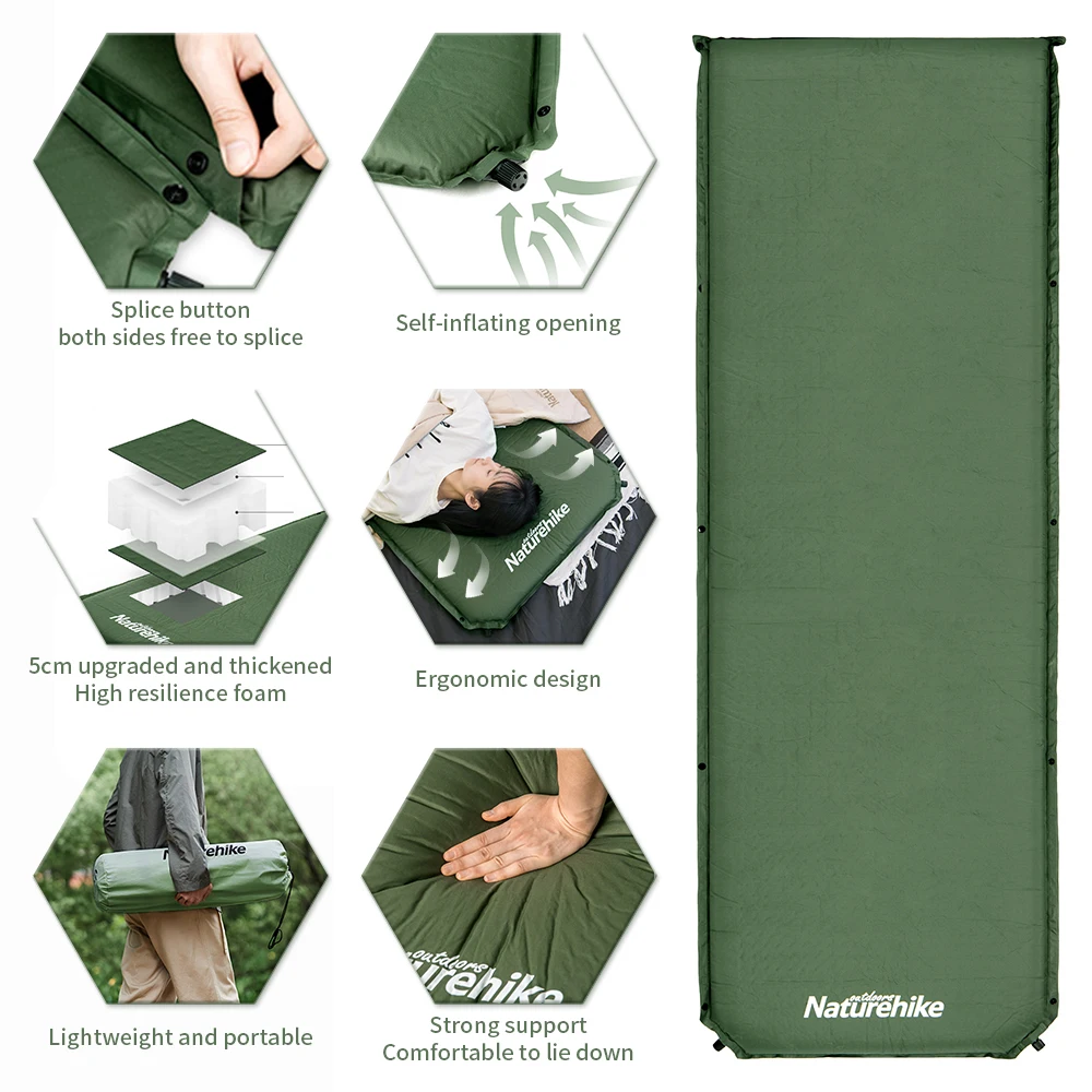 Self-Inflating Mattress Inflatable Mattress 5CM Air Mattress Hiking Camper Tourist Foam Sleeping Mat Camping Mat Tent Self-Inflating Mattress Inflatable Mattress 5CM Air Mattress Hiking Camper Tourist Foam Sleeping Mat Camping Mat Tent