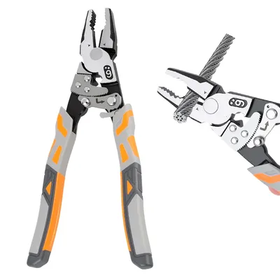 Self-Locking Ratchet Pliers Wire Cutter Multifunctional Electrician Pliers for Cable Cutting Stripping Repair Hand Tools