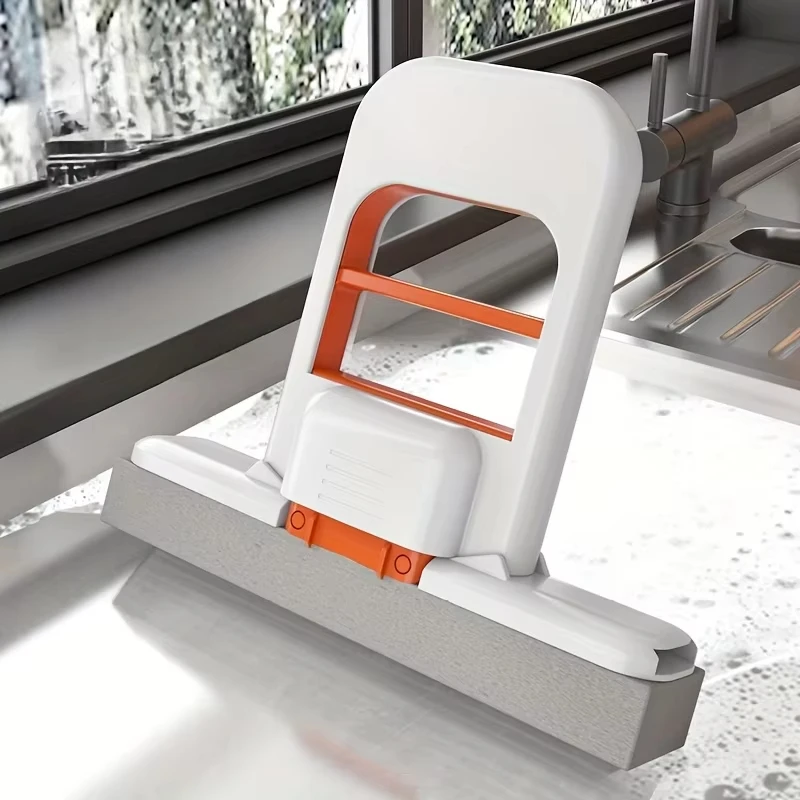 Self-Squeezing Desktop Mops Handheld Sponge Mop for Home Bathroom Kitchen Foldable Tabletop Scrubber Mini Cleaning Tools