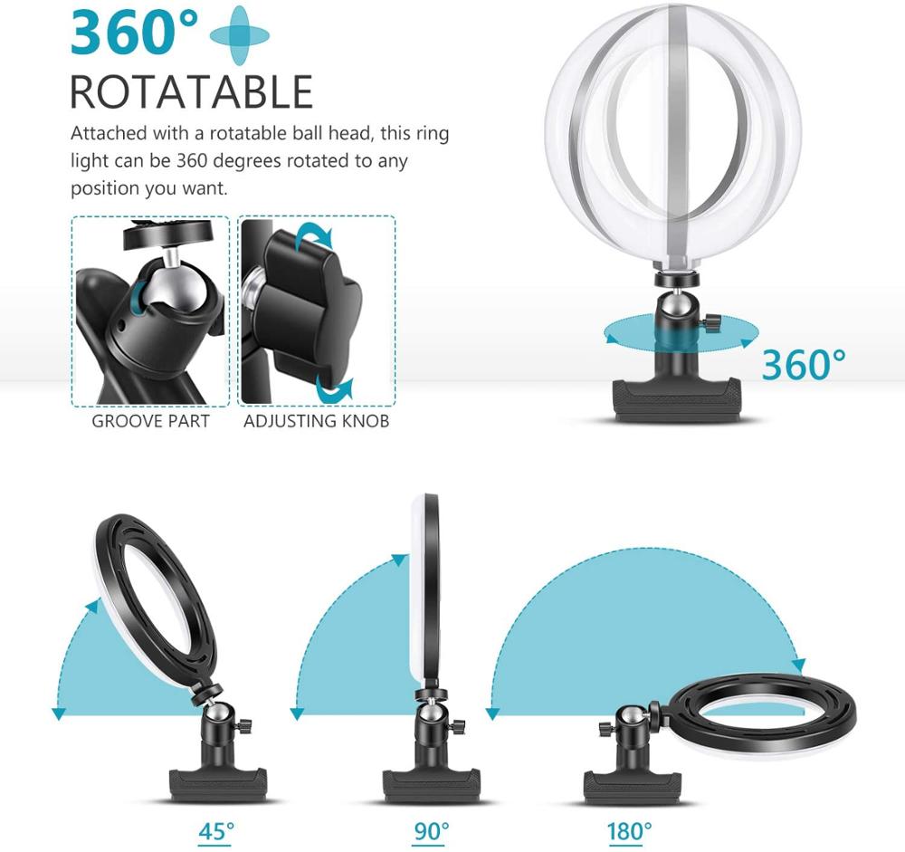 Selfie LED Clip On Ring Light