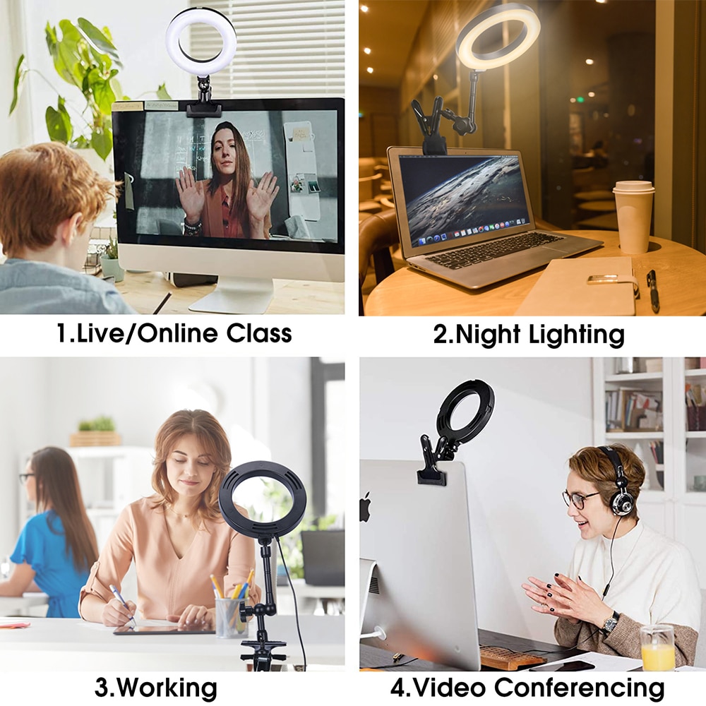 Selfie LED Clip On Ring Light