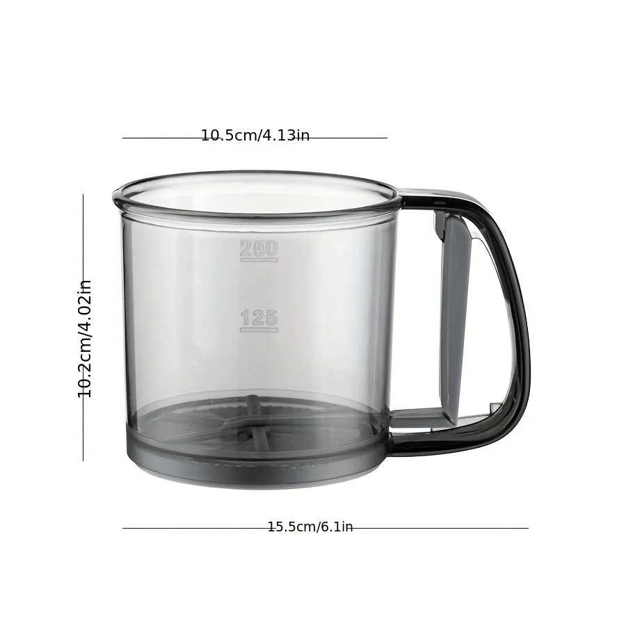 Semi-Automatic Flour Sifter With Hand Press Design Transparent Flour Sieve Non-stick Baking Tools Kitchen Gadgets