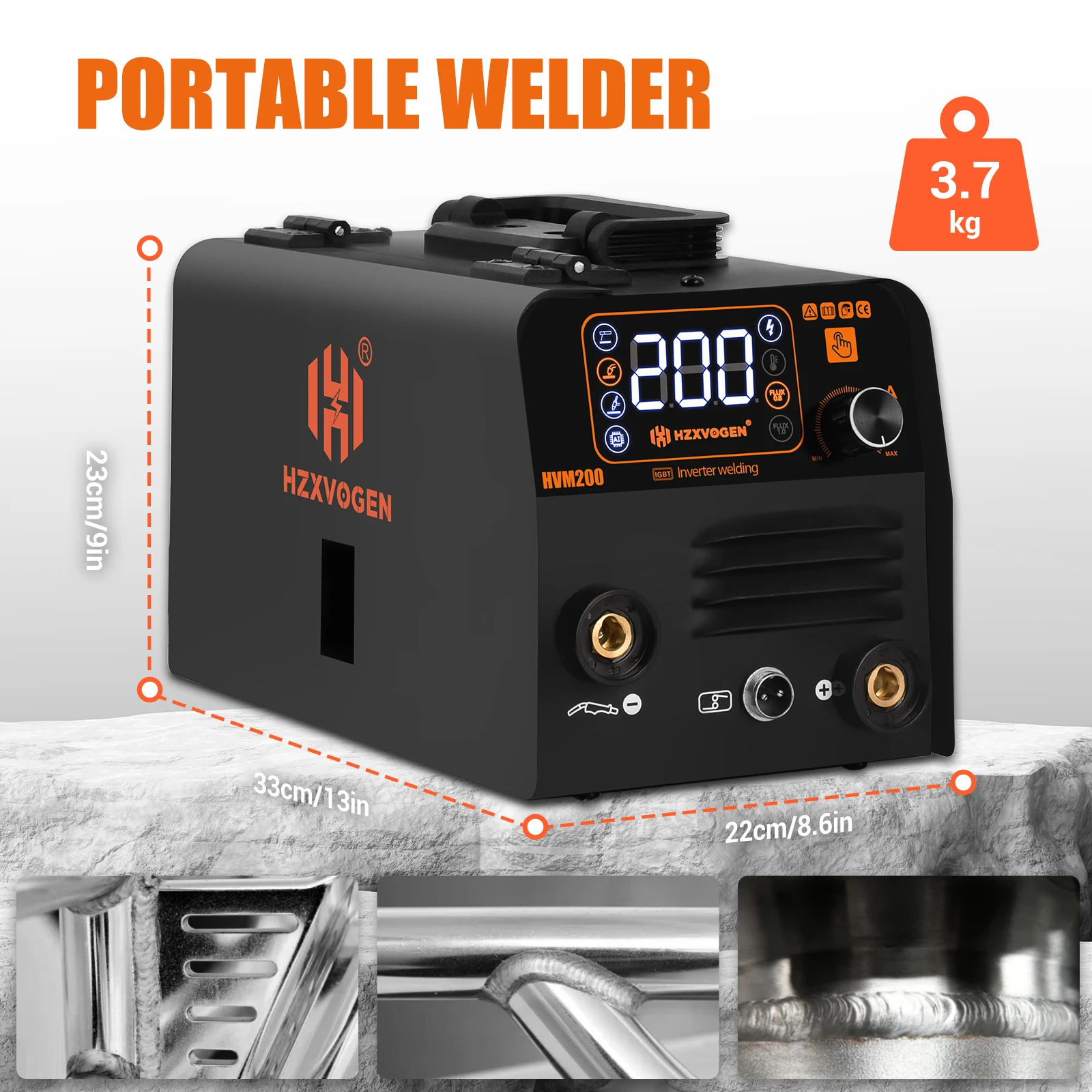 Semi-Automatic Welding Machine 200A 3 in 1 Welding Machine MIG/MMA/LIFT TIG No Gas Welding Equipment IGBT Inverter