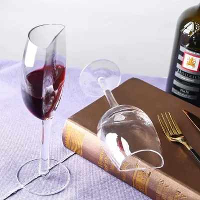 Semicircular Red Wine Cups 140ml Creative Crystal Glass Portable Clear Half Wine Glass fun European Creative Crystal
