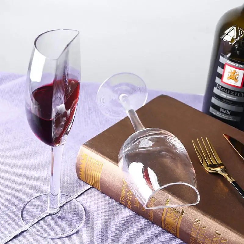 Semicircular Red Wine Cups 140ml Creative Crystal Glass Portable Clear Half Wine Glass fun European Creative Crystal
