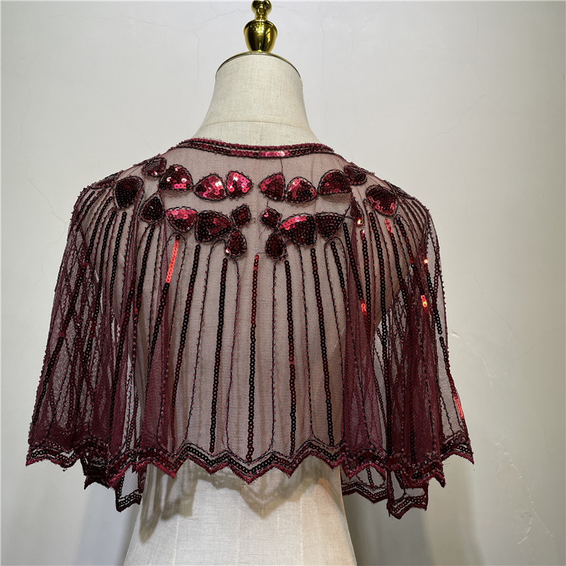 Sequin Beaded Vintage Flapper Shawl Sequin Beaded Vintage Flapper Shawl