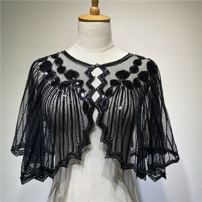 Sequin Beaded Vintage Flapper Shawl Sequin Beaded Vintage Flapper Shawl