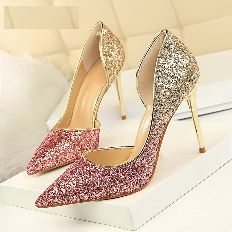 Sequin Heels Ladies Glitter Pumps Sequin Heels Ladies Glitter Pumps