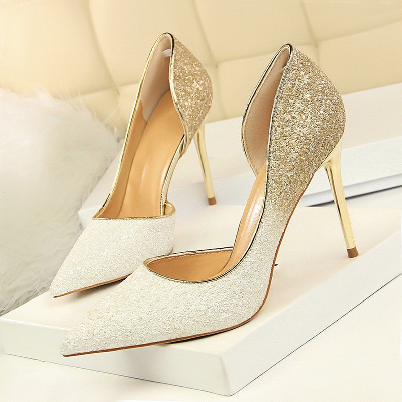 Sequin Heels Ladies Glitter Pumps Sequin Heels Ladies Glitter Pumps