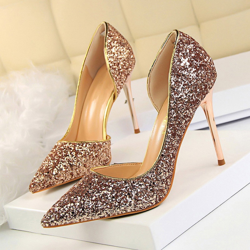 Sequin Heels Ladies Glitter Pumps Sequin Heels Ladies Glitter Pumps