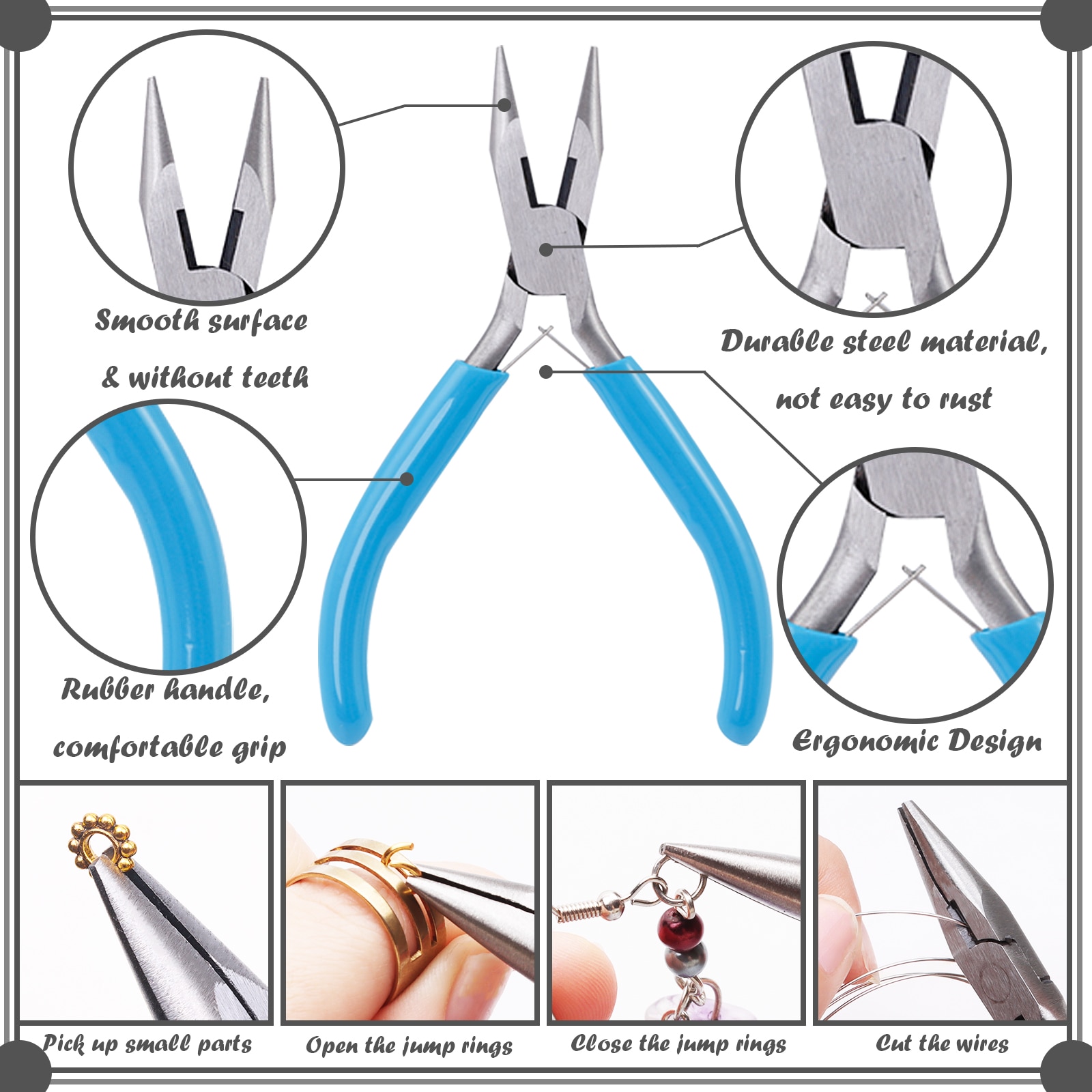 Set of Pliers for Jewelry Making (3 Pcs) Set of Pliers for Jewelry Making (3 Pcs)