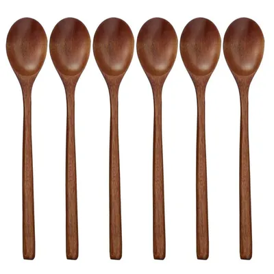 Set of Wooden Spoons for Eating (6 Pcs) Set of Wooden Spoons for Eating (6 Pcs)