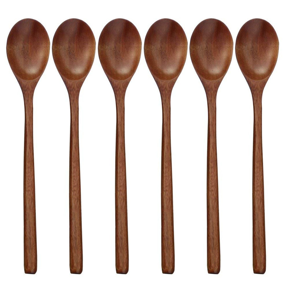 Set of Wooden Spoons for Eating (6 Pcs)