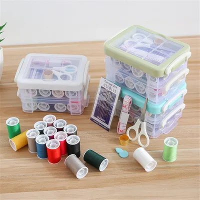 Sewing Kit Organizer with Sewing Materials Sewing Kit Organizer with Sewing Materials
